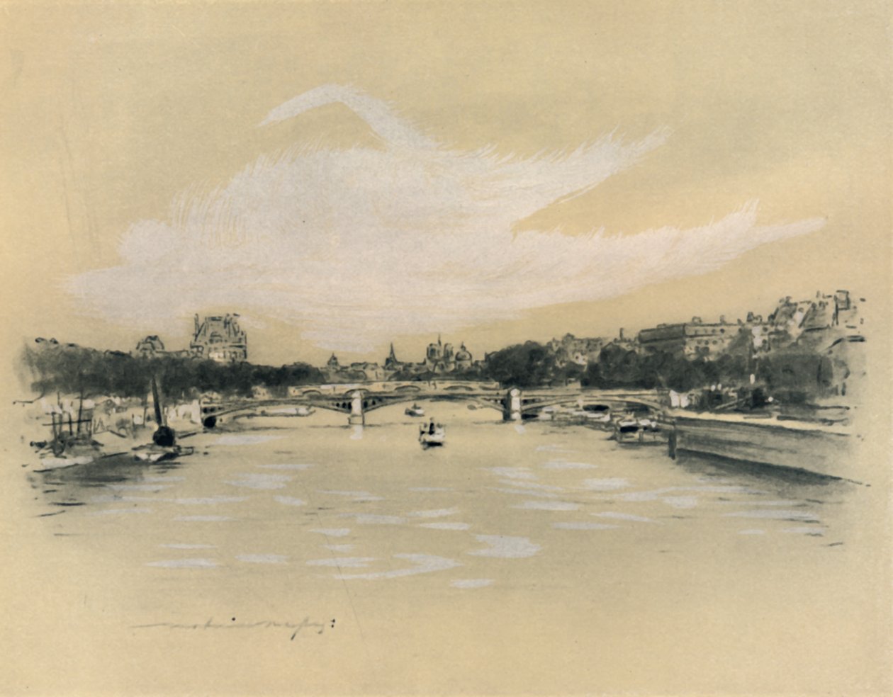 巴黎的塞纳河》，1903年 作者 莫蒂默·卢丁顿·门佩斯