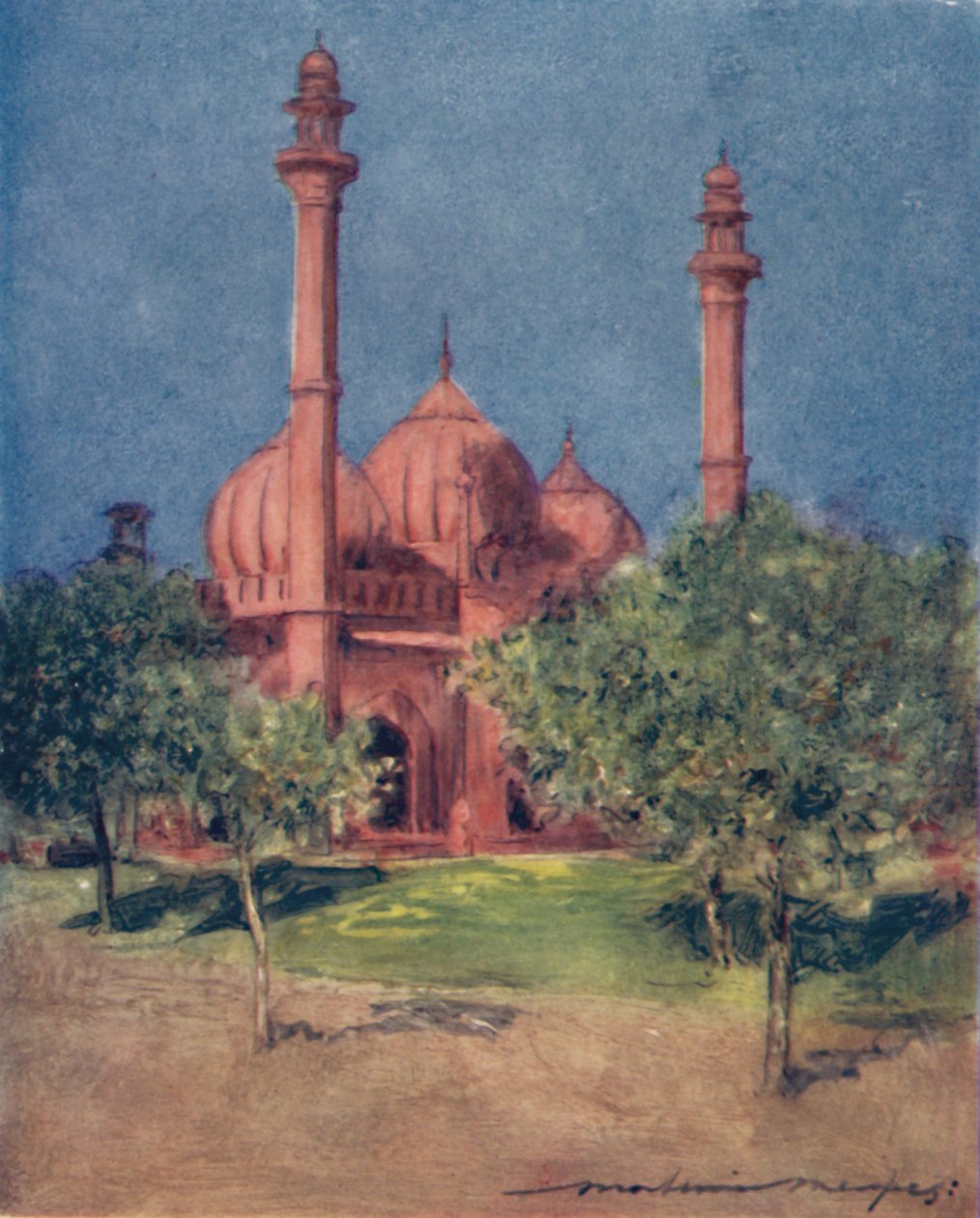 纳乌尔·马萨清真寺（Naul Masa Mosque），1905年 作者 Mortimer Ludington Menpes