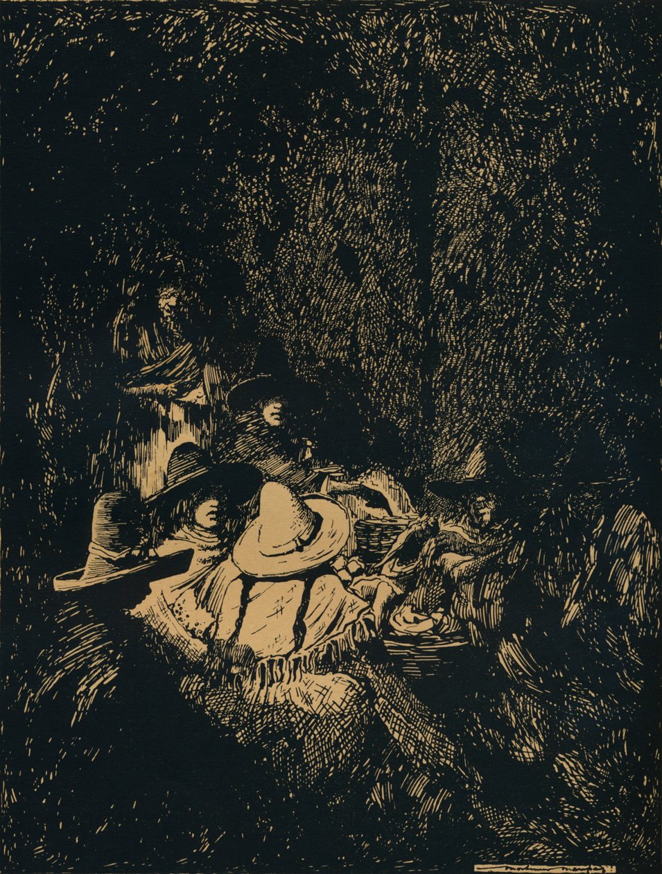 普埃布拉夜景，c1895，1896年 作者 Mortimer Ludington Menpes