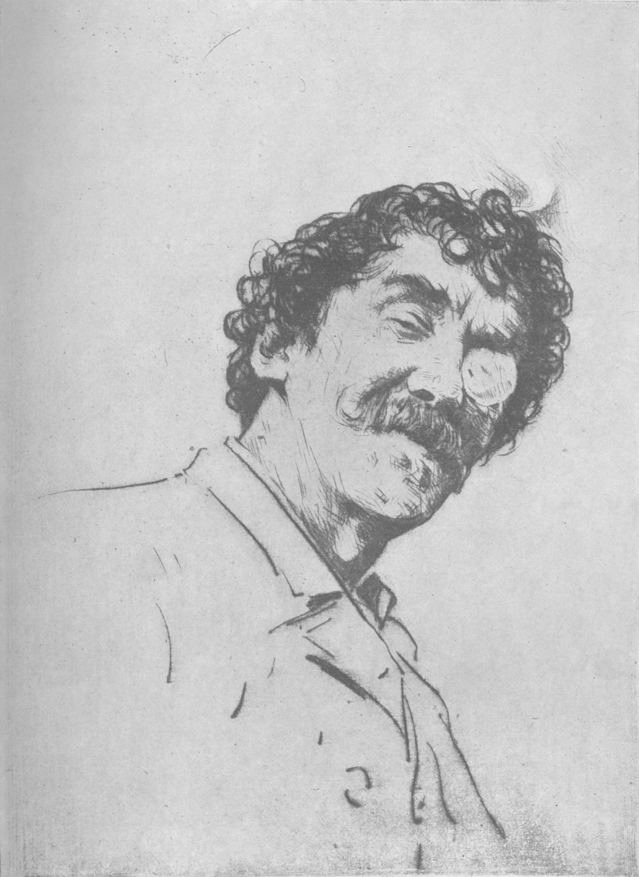 肖像研究，c1880，1904年 作者 Mortimer Ludington Menpes