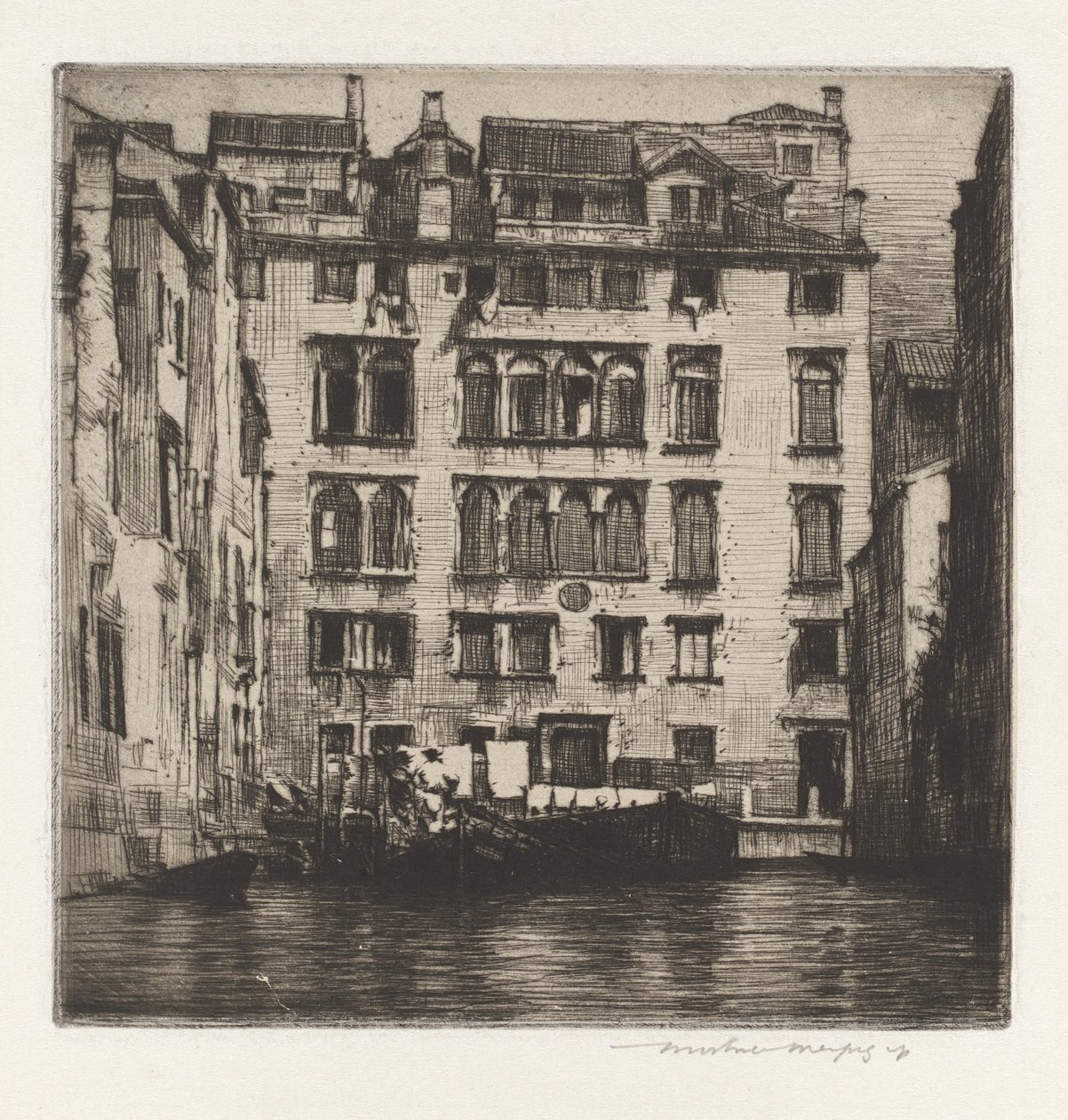 装载驳船 作者 Mortimer Menpes