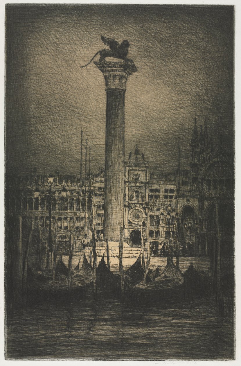 圣马克广场，1910年。 作者 Mortimer Menpes