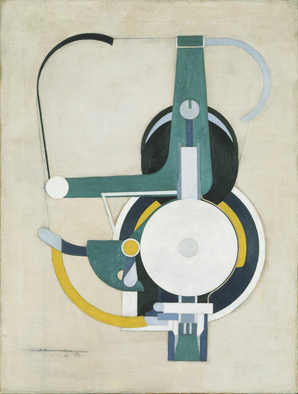绘画（以前的机器），1916年 作者 莫顿·利文斯顿·尚伯格
