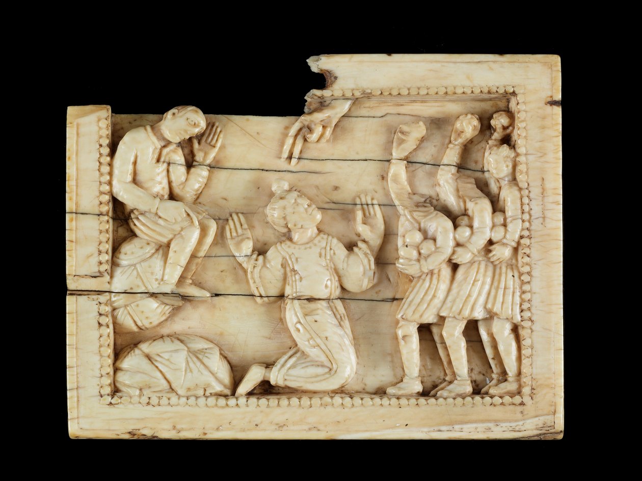 圣斯蒂芬的石头，c.1100（象牙和骨头） 作者 摩山学校