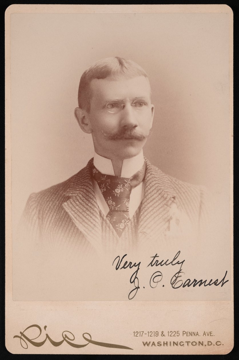 J.P. Earnest的肖像，1889至1897年间。 作者 摩西·P·赖斯