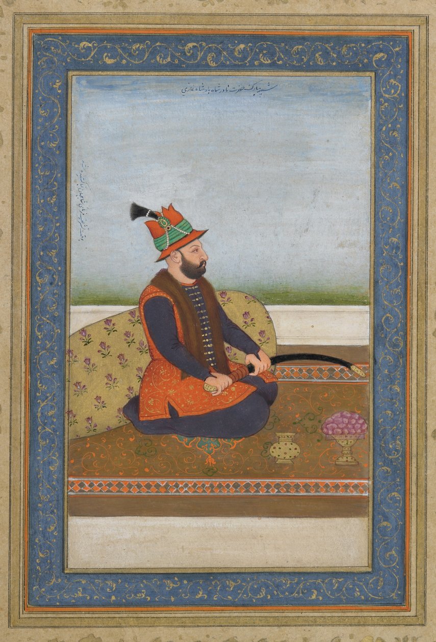 伊朗的Nadir Shah，独立专辑对开，c.1900 作者 莫卧儿学校