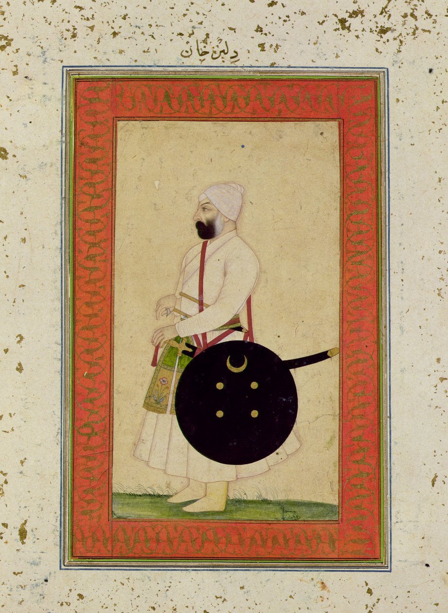 来自Large Clive专辑的Dilir Khan，1760年的肖像 作者 莫卧儿学校