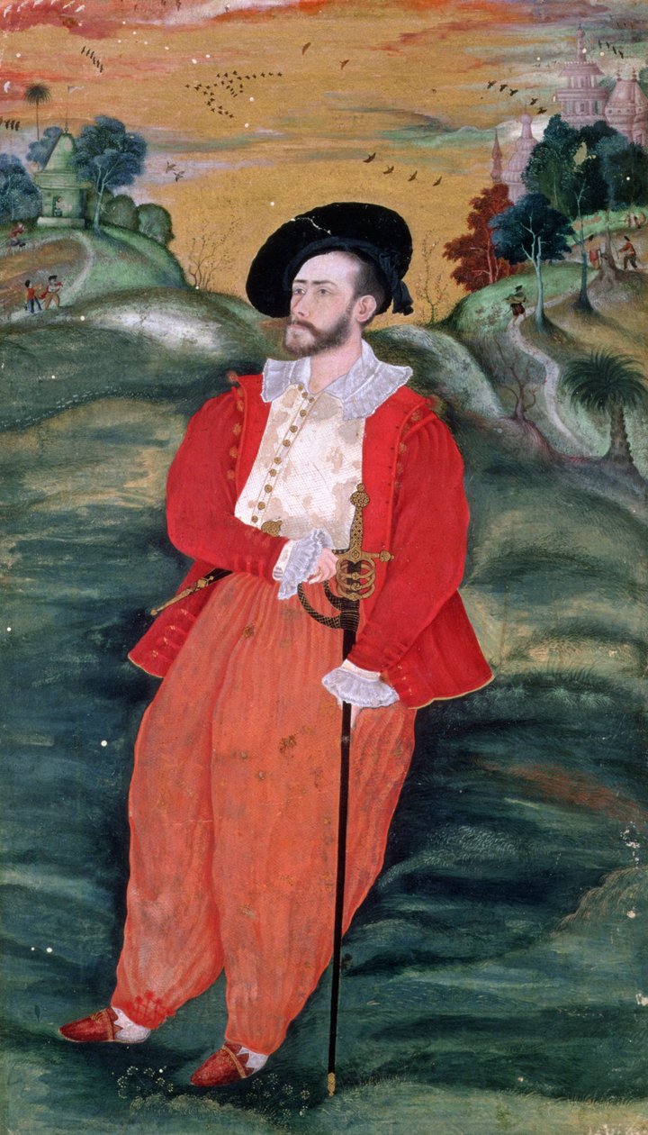 欧洲水手的画象，c.1590 作者 莫卧儿学校