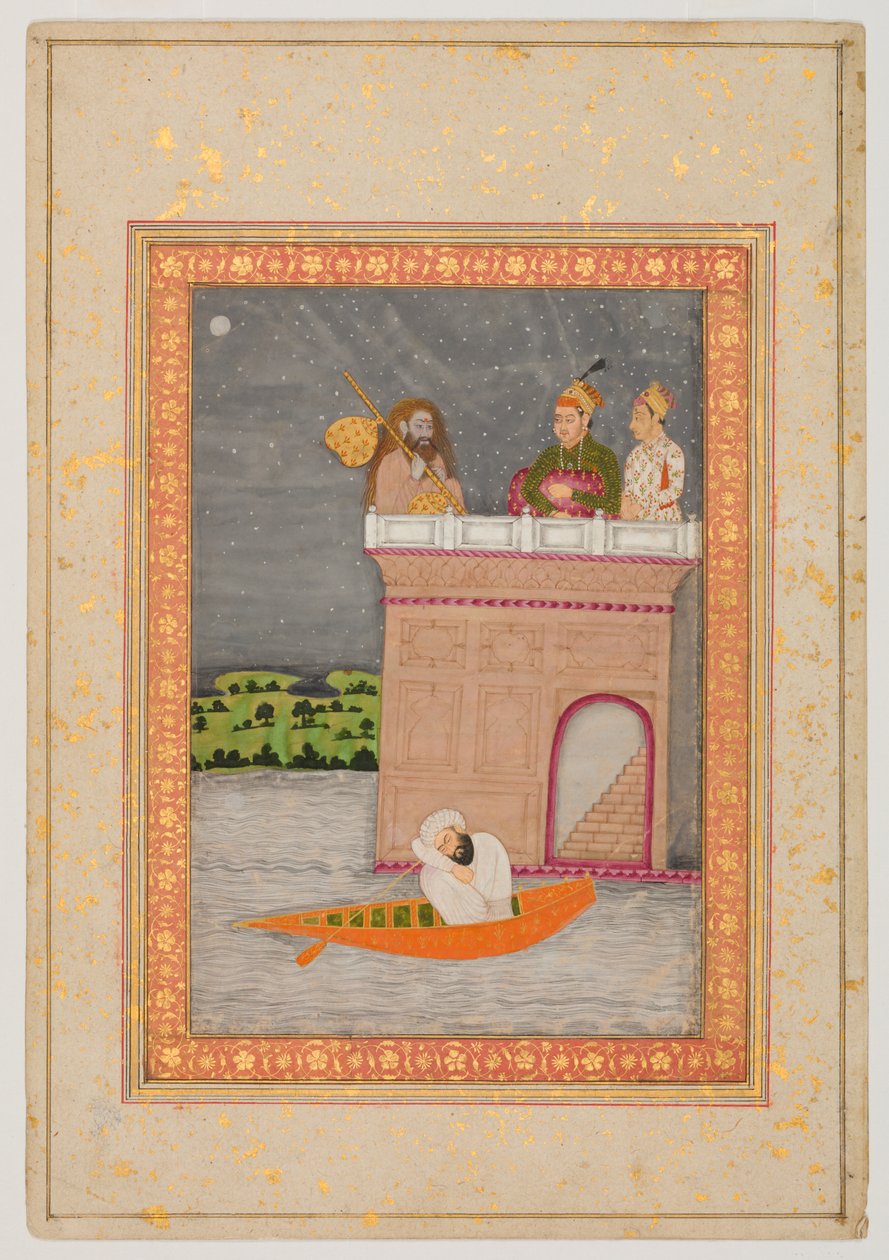 Kedara Ragini，1760（油漆和黄金在纸上） 作者 莫卧儿学校