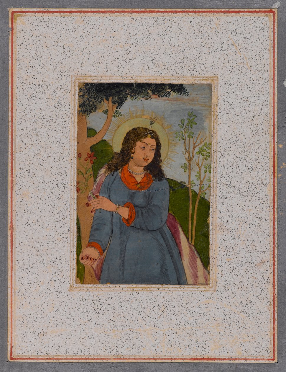天使，1675年后（纸上写着） 作者 莫卧儿学校