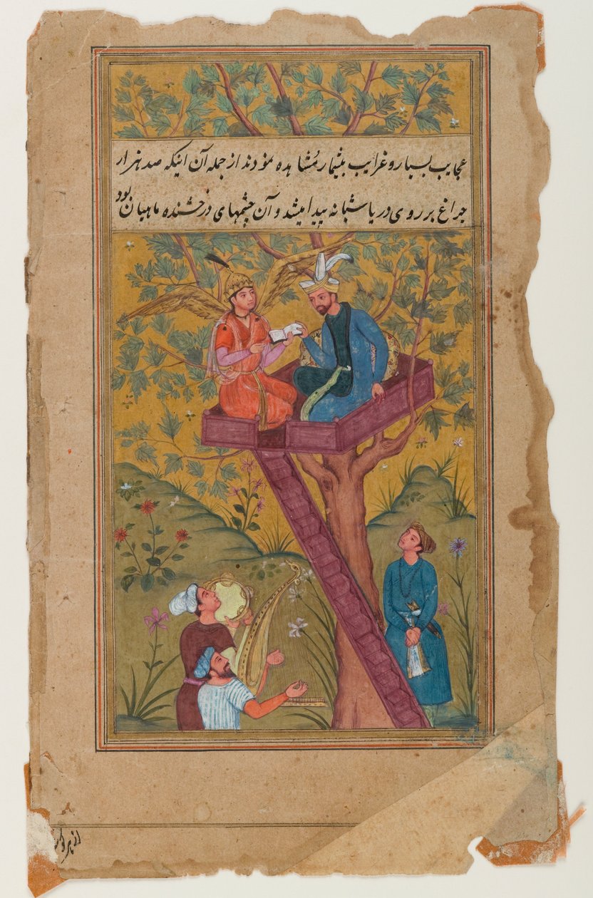 莫卧儿微缩画，c.1600（纸上wc） 作者 莫卧儿学校