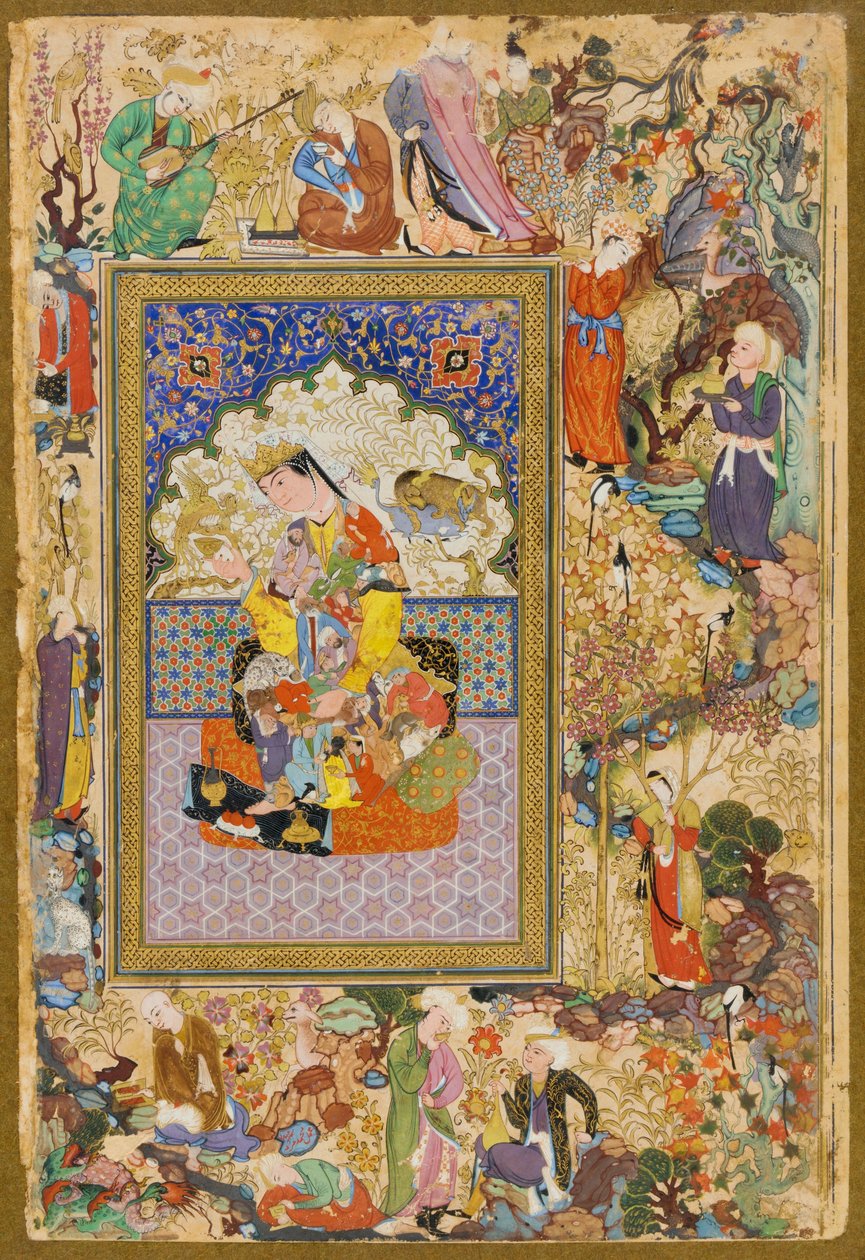 Muhammad Charif Musavvir和MuhammadMurâdSamarqandi，坐着的公主 作者 穆罕默德·穆拉德（Muhammad Murad）