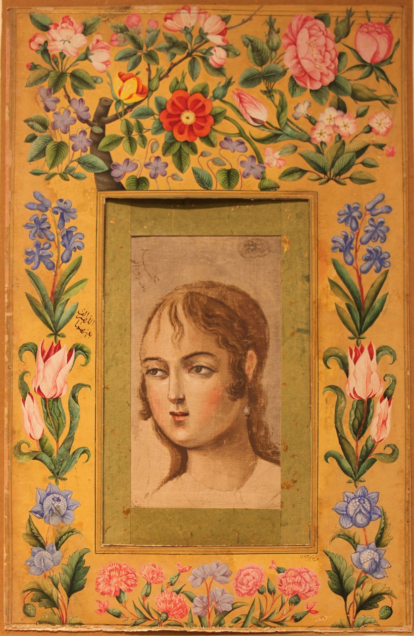 年轻美女画，1740-50年代 作者 穆罕默德·萨迪克（Muhammad Sadiq）