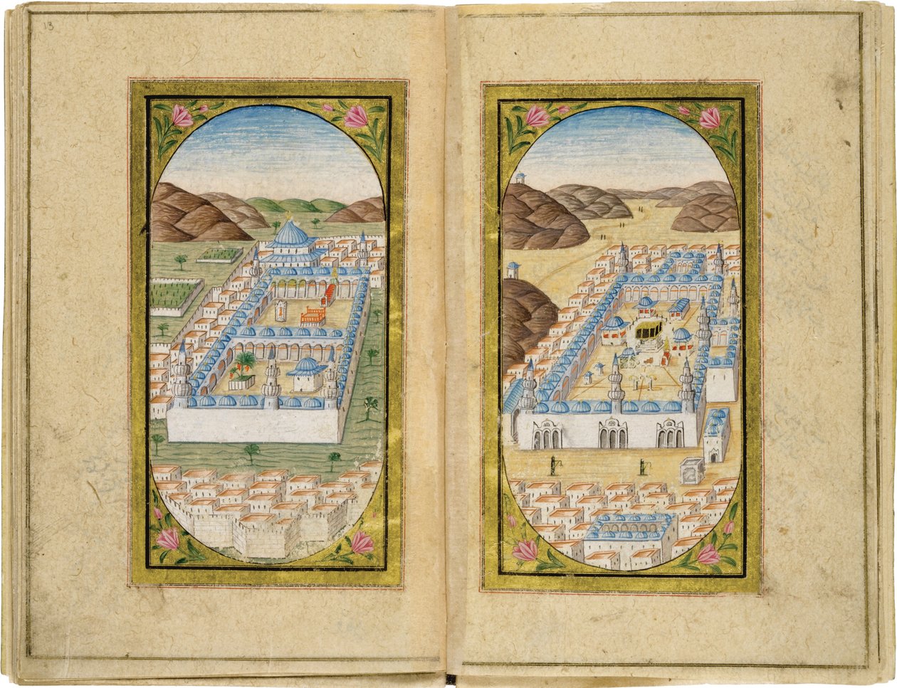 Al-Masjid al-Nabawi和Masjid al-Haram，1783年 作者 穆斯塔法·哈利米