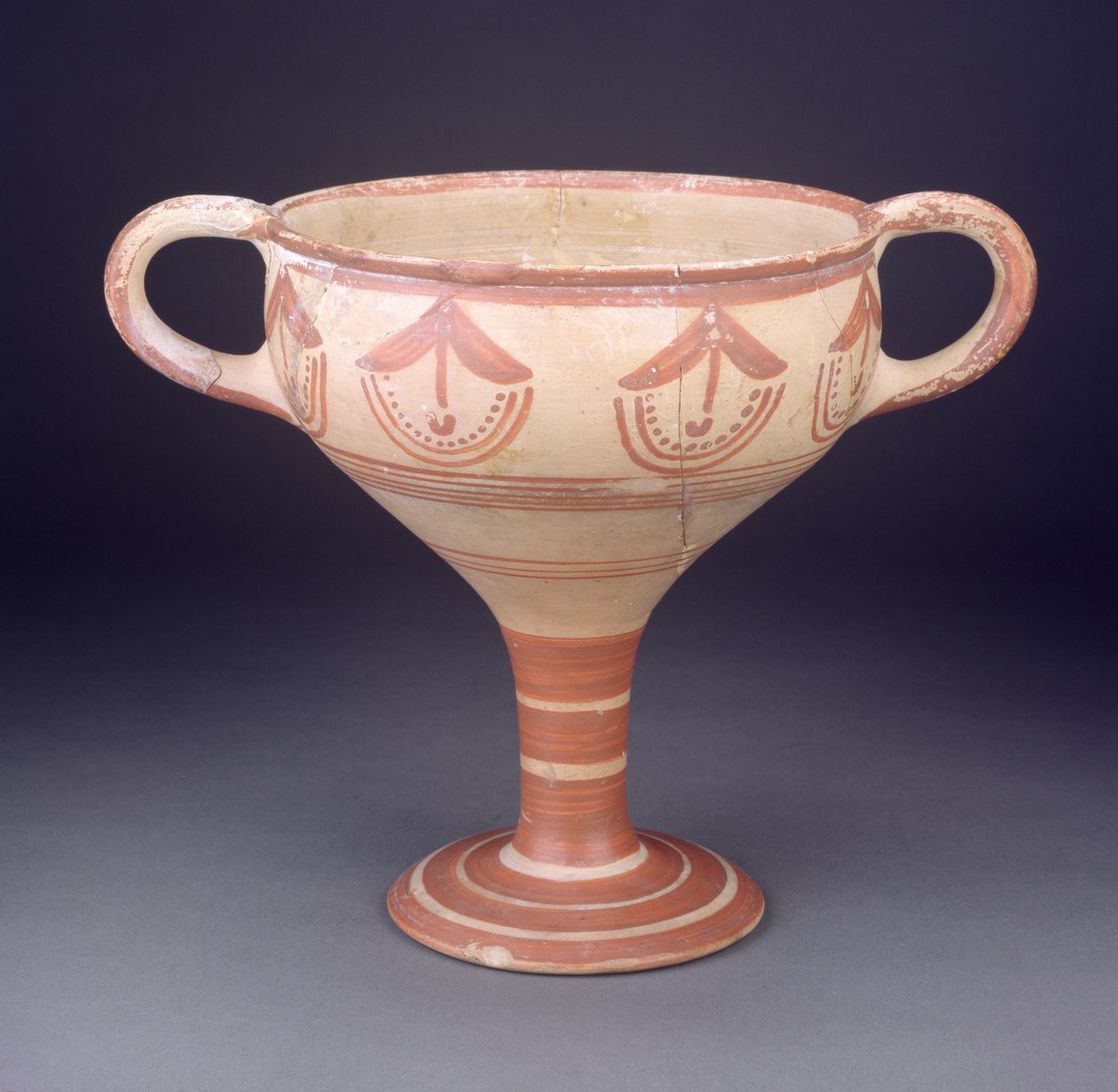 Kylix，Rhodes，Mycenaean，希腊，c.1500（彩绘陶器） 作者 迈锡尼人