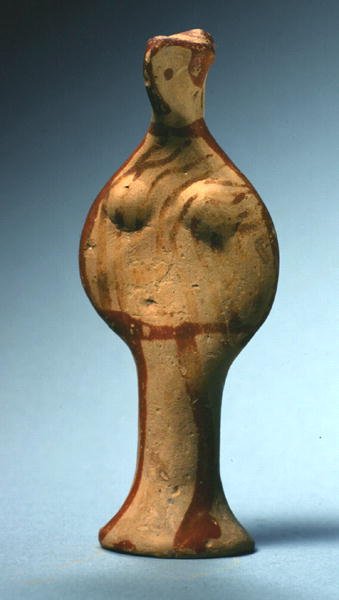 普西 "像，约公元前1400-1300年（陶土）。 作者 迈锡尼迈锡尼