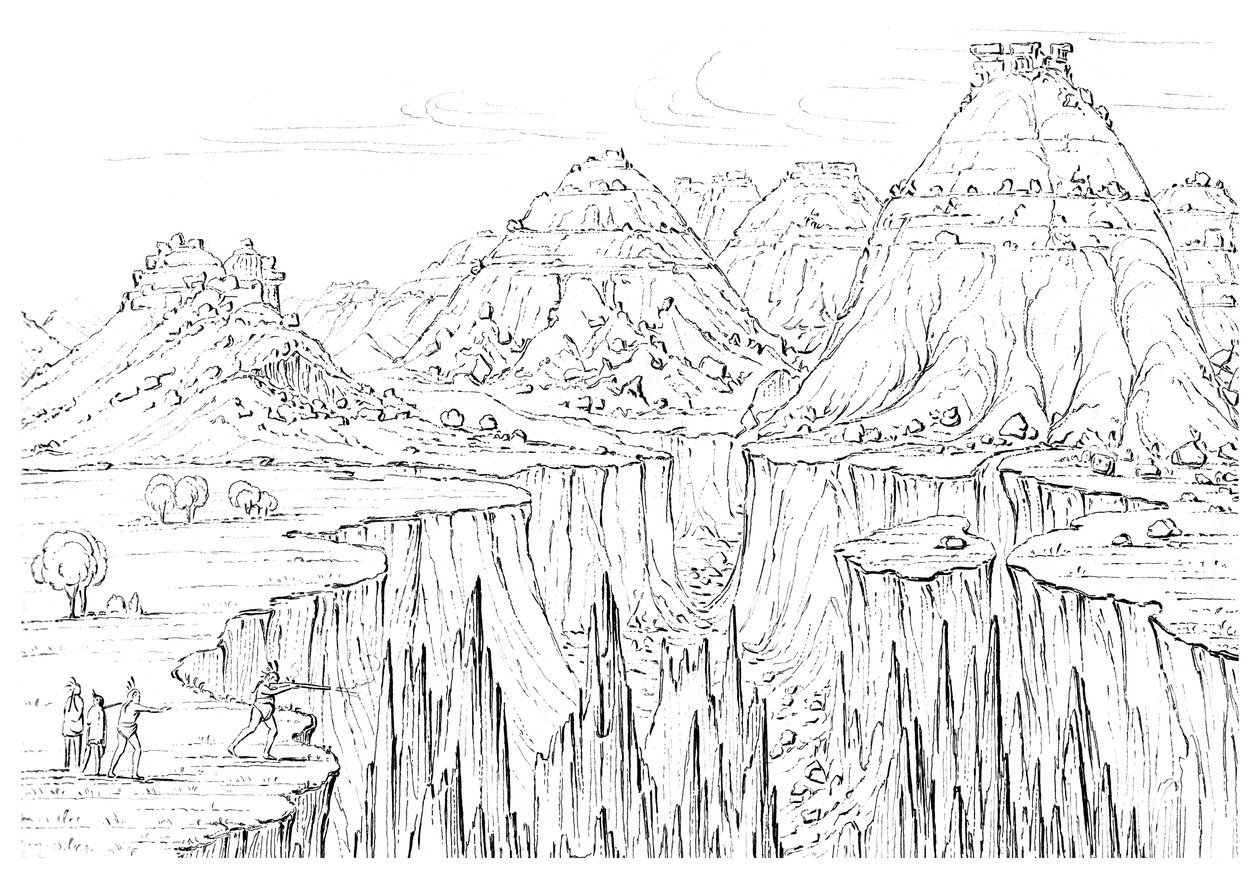 北美峡谷，1841年。 作者 迈尔斯公司