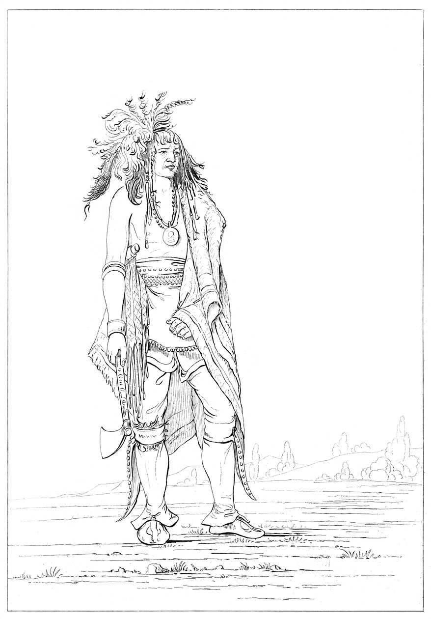 易洛魁（Iroquois）勇敢，1841年。 作者 迈尔斯公司
