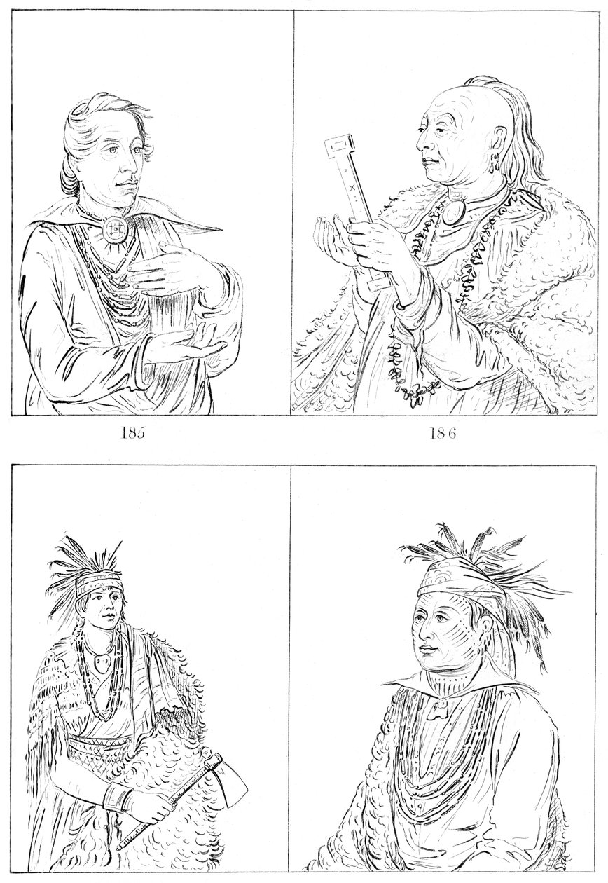 Kickapoos和Weas，1841年。 作者 迈尔斯公司