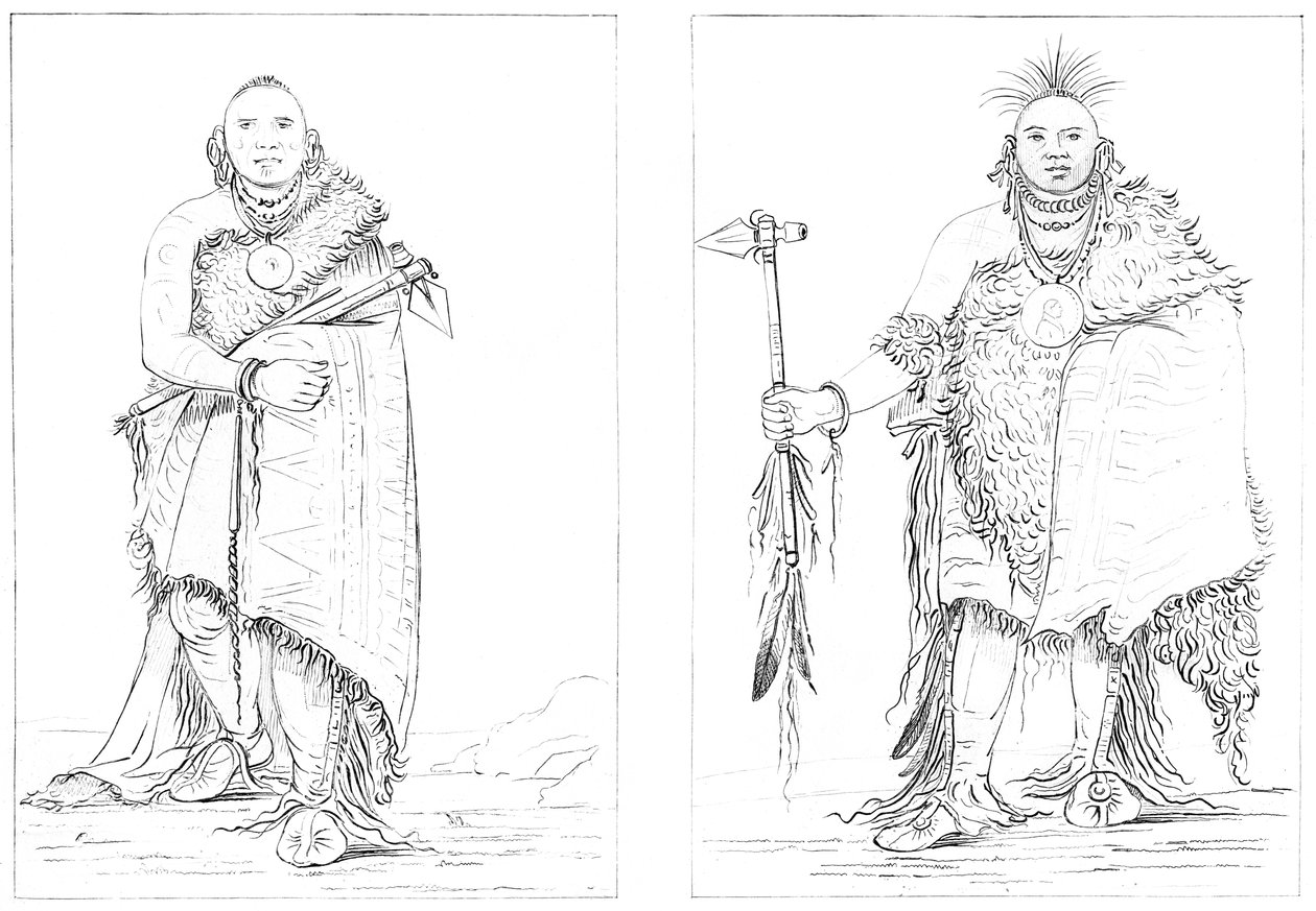 奥马哈斯（Omahas），下密苏里州莱文沃思堡，1841年。 作者 迈尔斯公司
