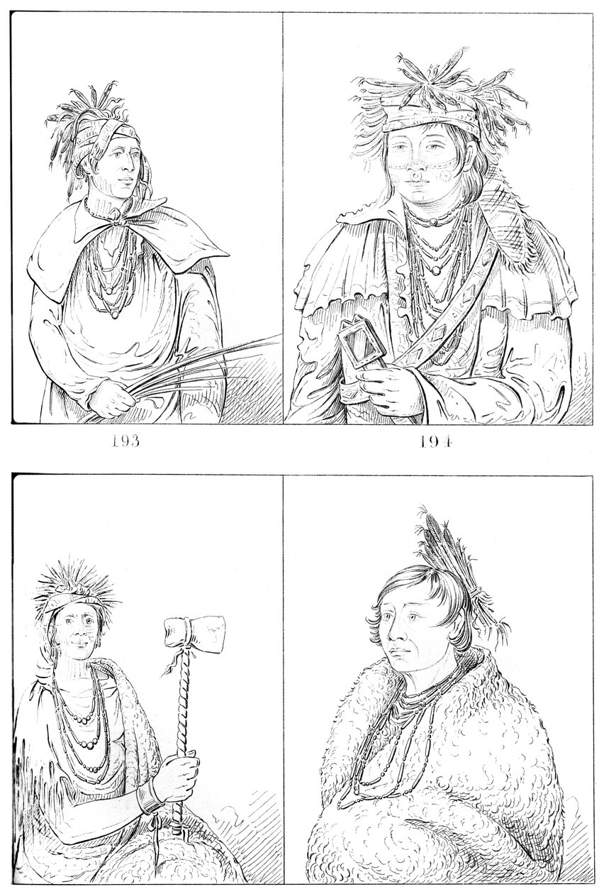 皮奥里亚（Peorias）和皮安卡肖（Piankashaws），1841年。 作者 迈尔斯公司