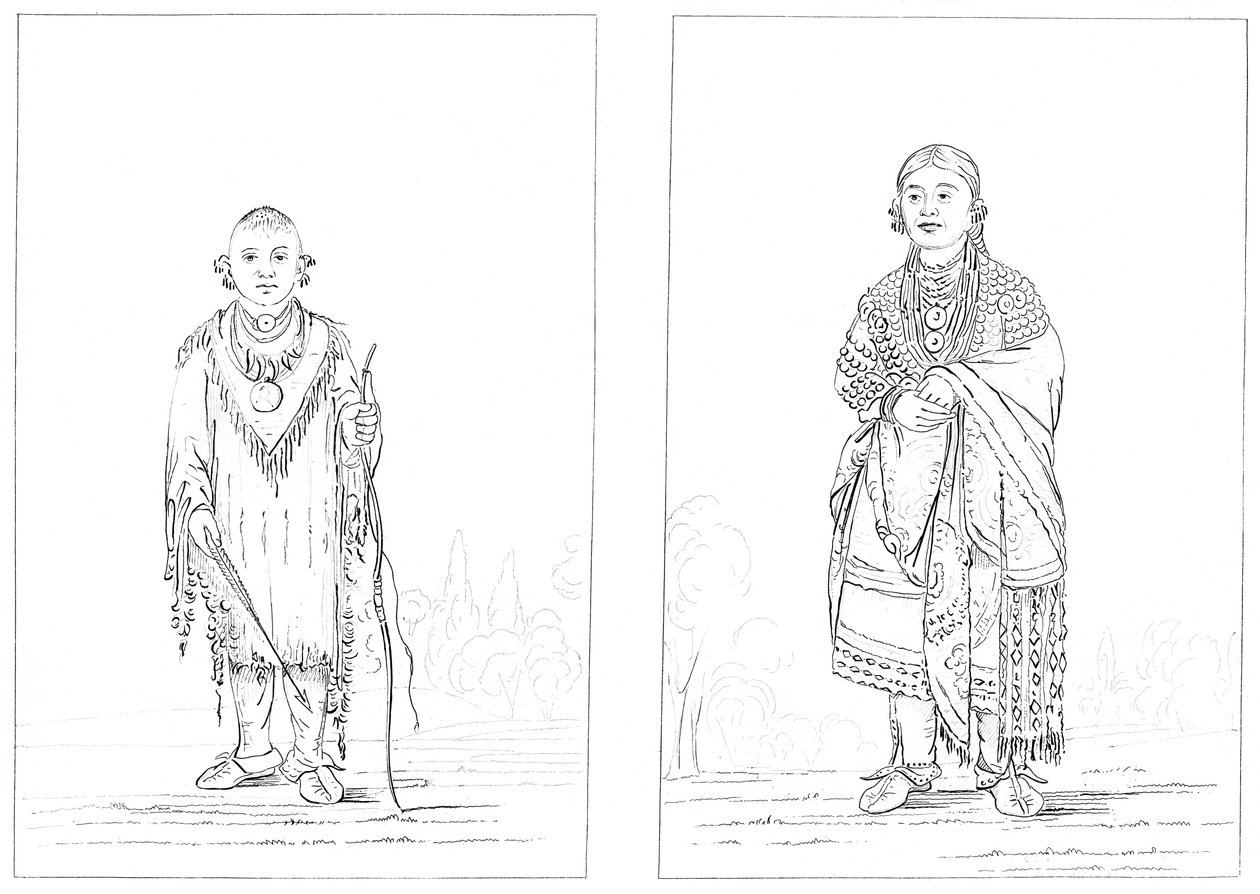 Sac and Fox Indians，1841年。 作者 迈尔斯公司