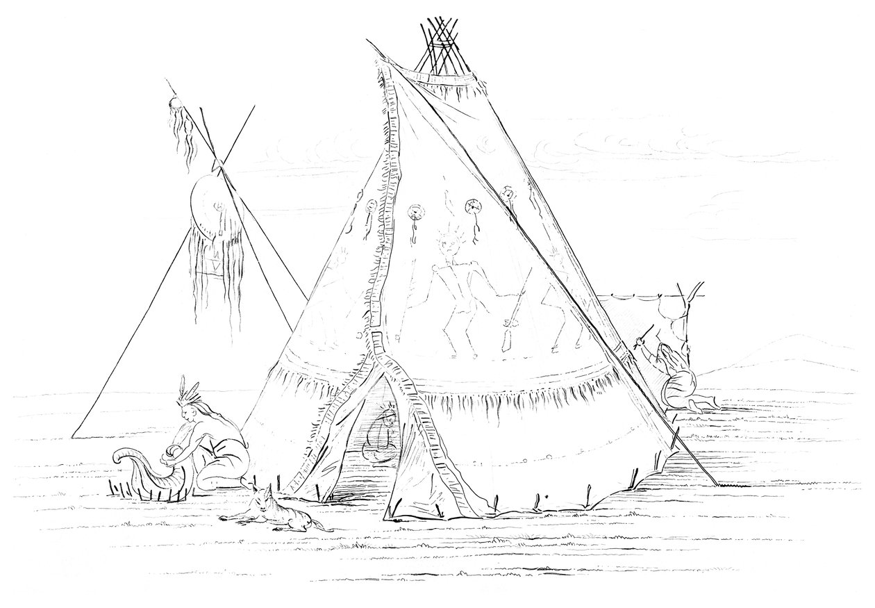 圆锥形帐蓬，1841年。 作者 迈尔斯公司