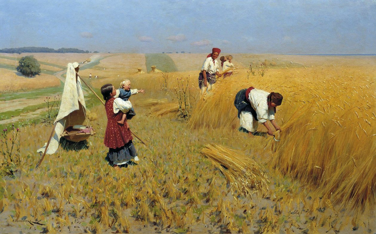 1886年在乌克兰收获 作者 Mykola Kornylijowytsch Pymonenko