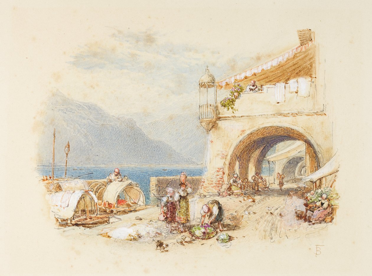 贝拉吉奥，科莫湖，1850-75 作者 迈尔斯·比克·福斯特
