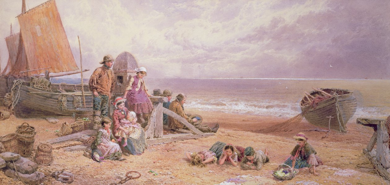 Rottingdean，海滩场景 作者 迈尔斯·比克·福斯特