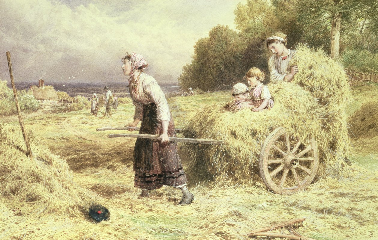 Haytime，c.1860（纸上水彩画和人体彩绘） 作者 迈尔斯·比克·福斯特