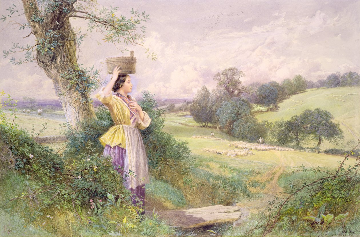 The Milkmaid，1860（纸上写着） 作者 迈尔斯·比克·福斯特