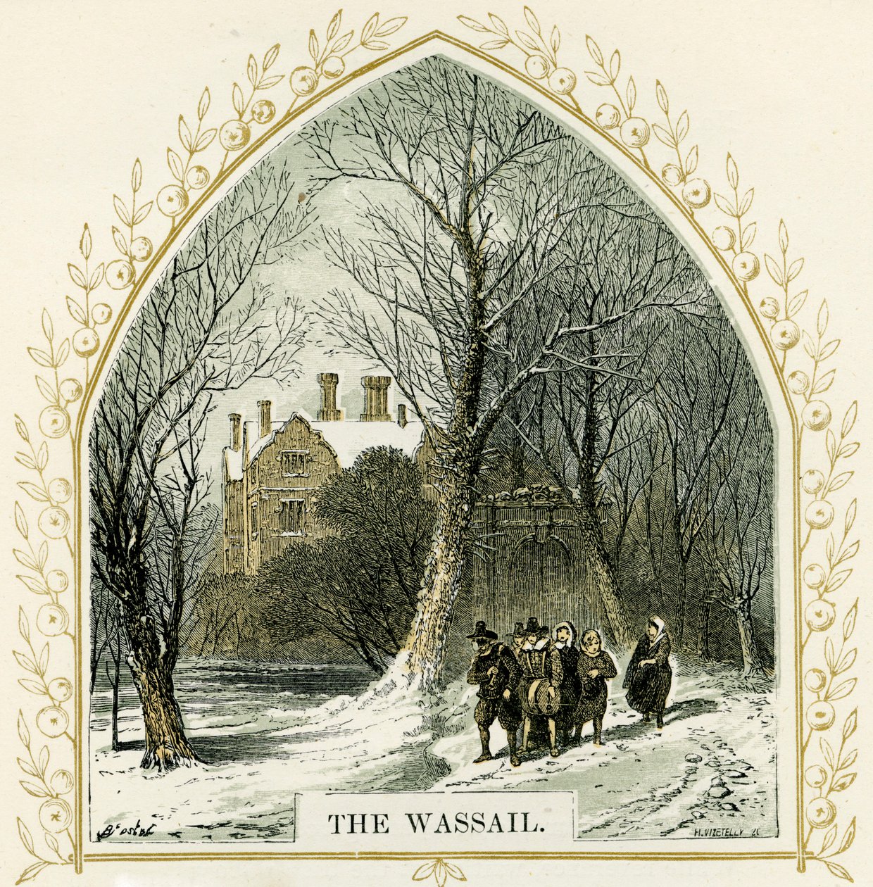 Wassail - Birket Foster 的插图 作者 迈尔斯·比克·福斯特