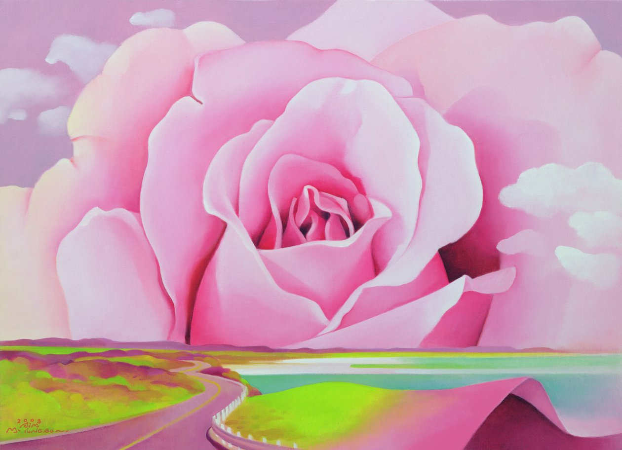 玫瑰》，2003年（布面油画 作者 明博心