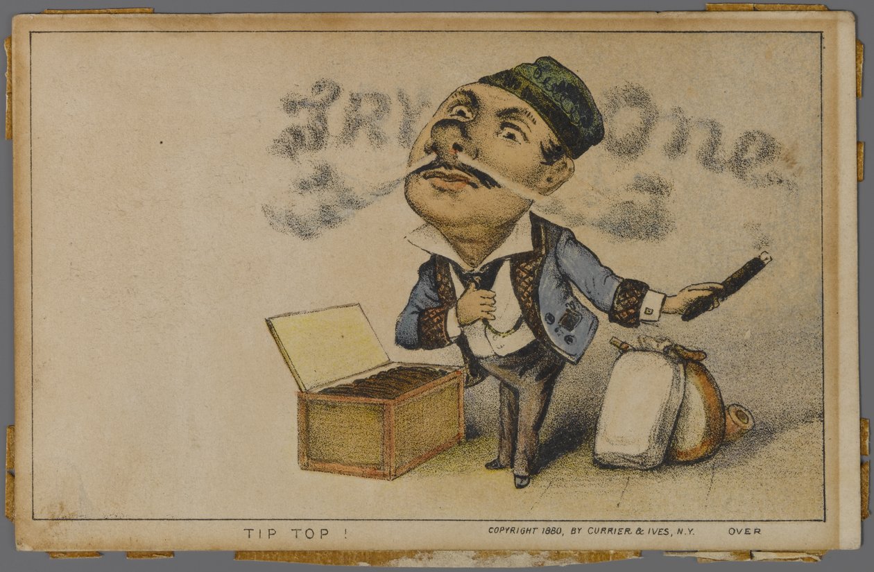 Tip Top Cigars的广告，1880年 作者 N. and Ives，JM库里尔