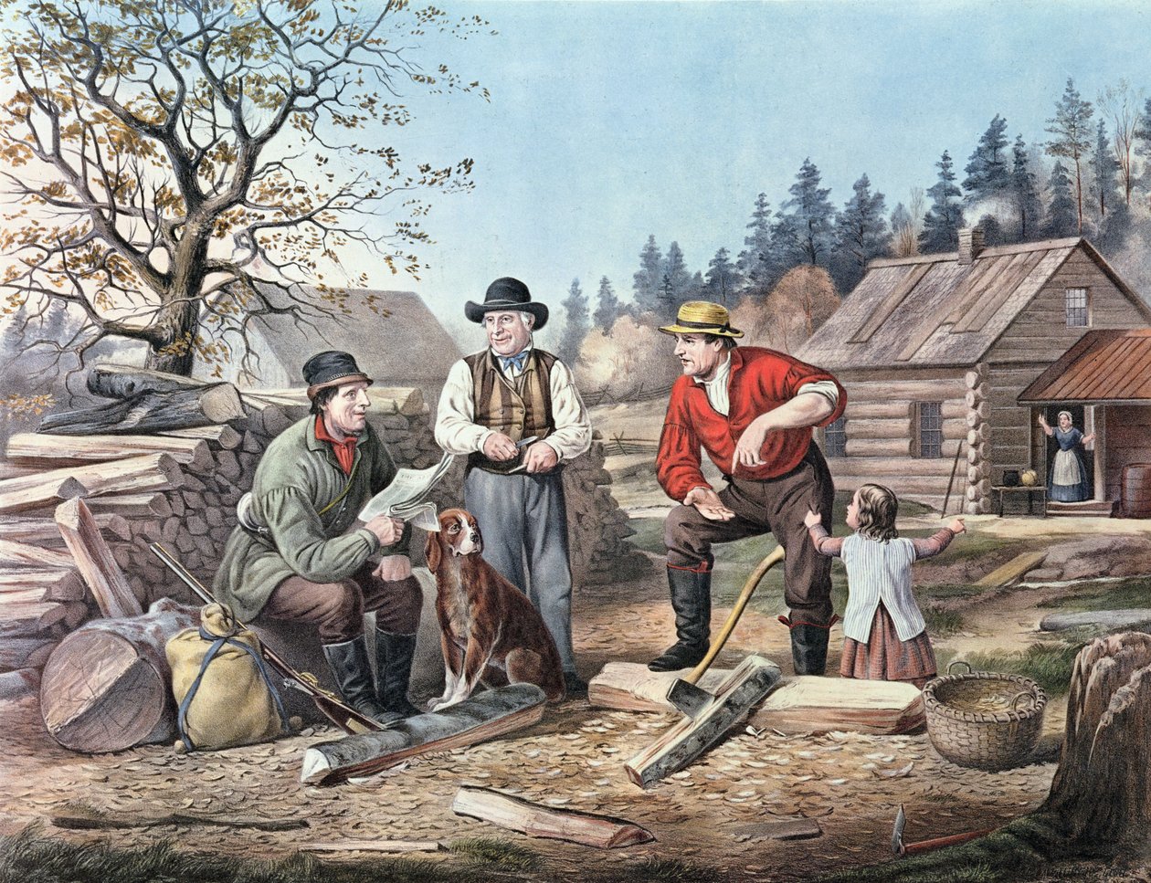 争论点 - 最新消息，1855年 作者 N. and Ives，JM库里尔