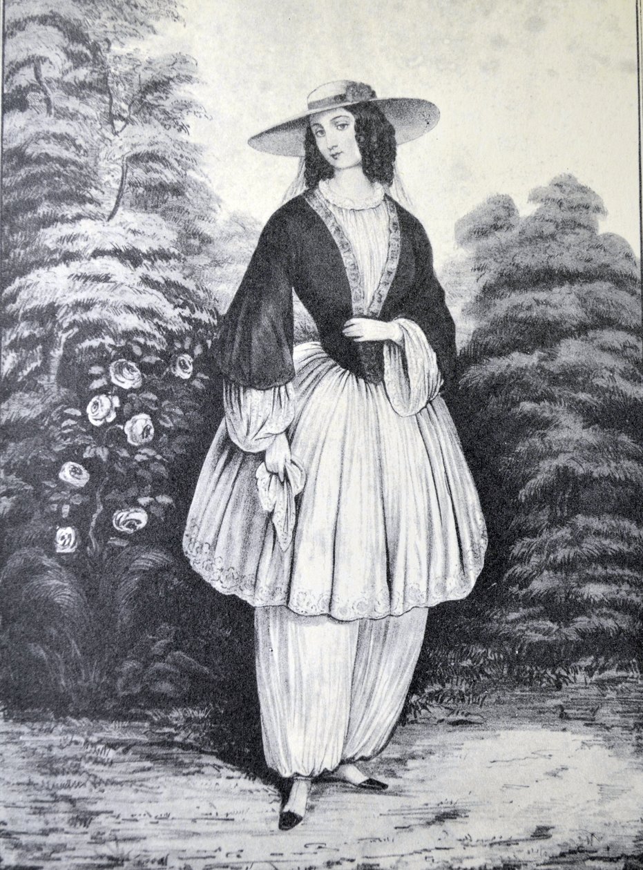 Currier＆Ives插图19世纪。 Bloomer服装 作者 N. and Ives，JM库里尔
