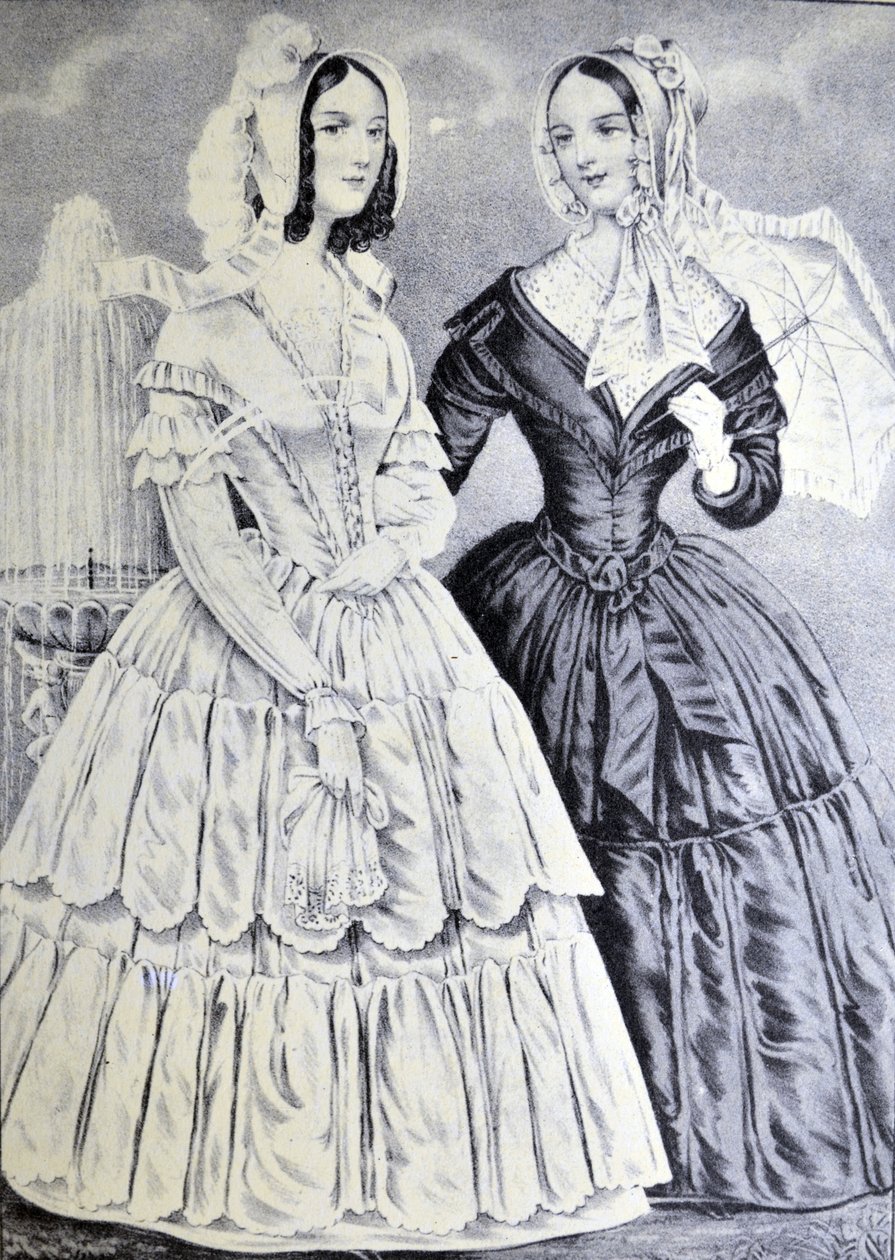 Currier＆Ives插图19世纪。姐妹 作者 N. and Ives，JM库里尔