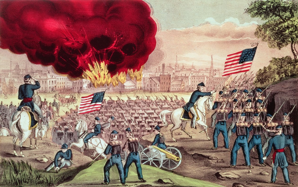 联合军捕获亚特兰大，1864年9月2日 作者 N. and Ives，JM库里尔