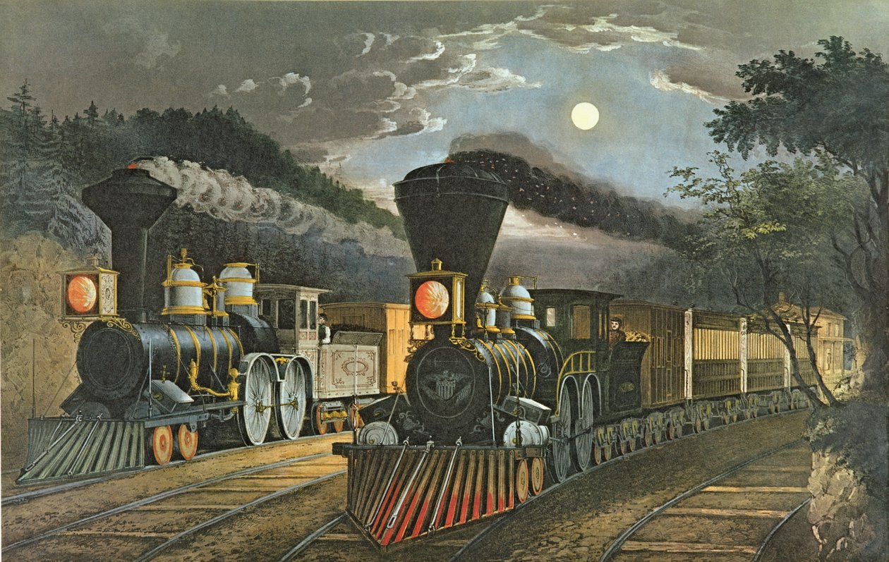 闪电快车，1863年 作者 N. and Ives，JM库里尔