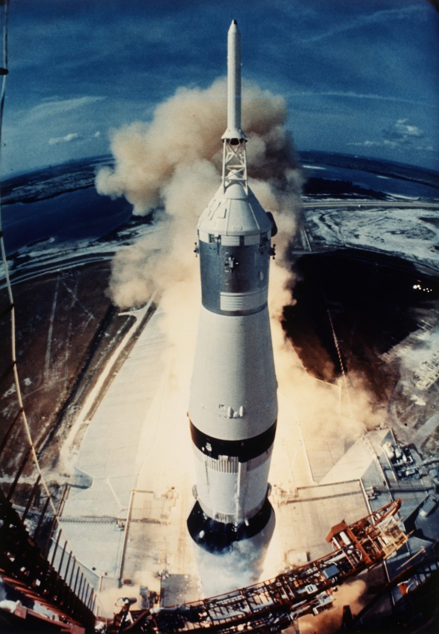 阿波罗号升空，1969年。 作者 NASA图片