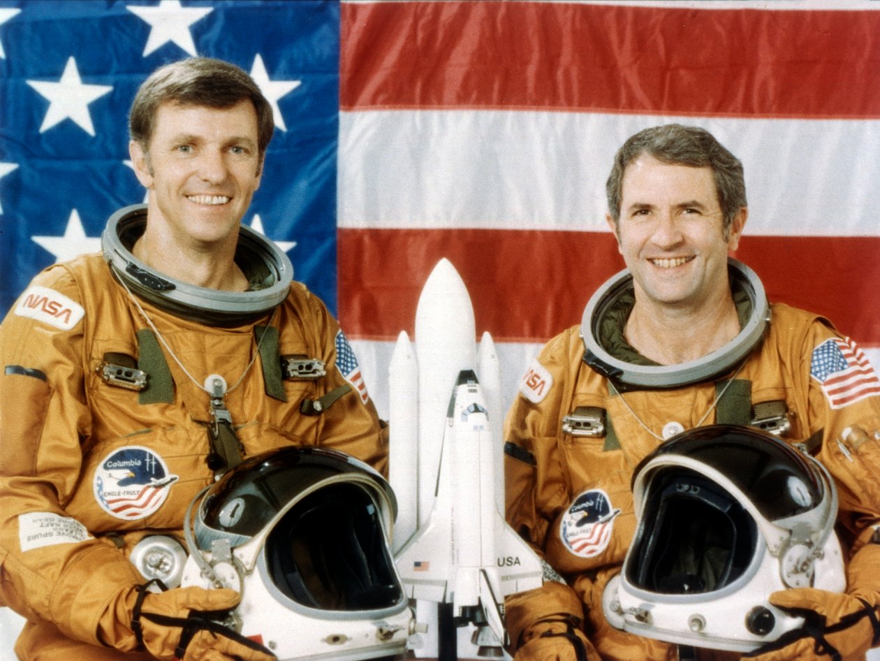 宇航员Joe Engle和Richard Truly，第二次航天飞机飞行，1981年11月。   作者 NASA图片