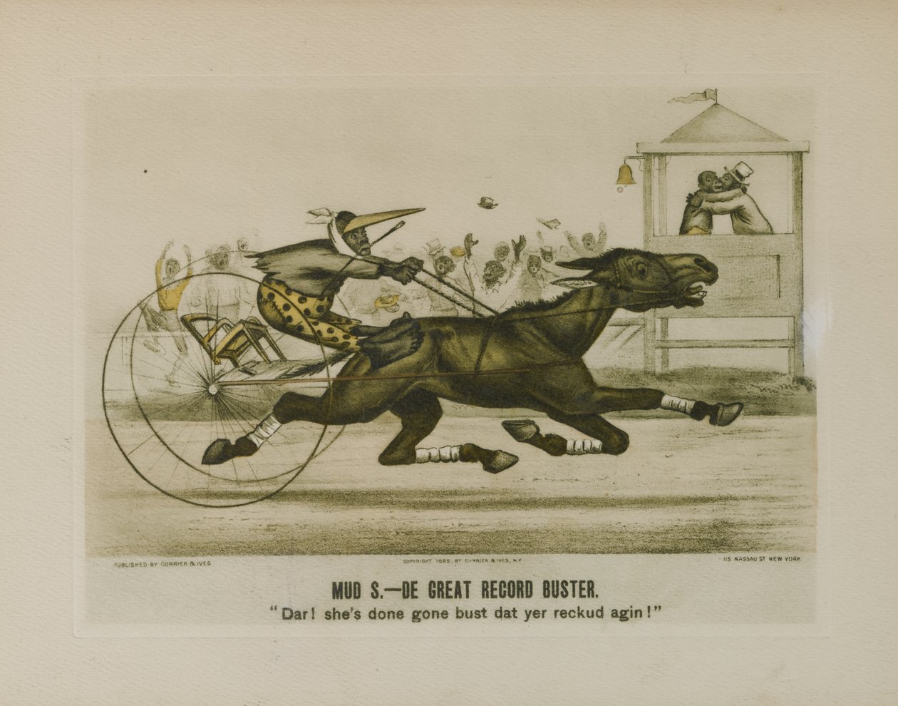 Mud S. - 伟大的唱片破坏者 作者 N. & Ives JM (1824-95) (after) Currier