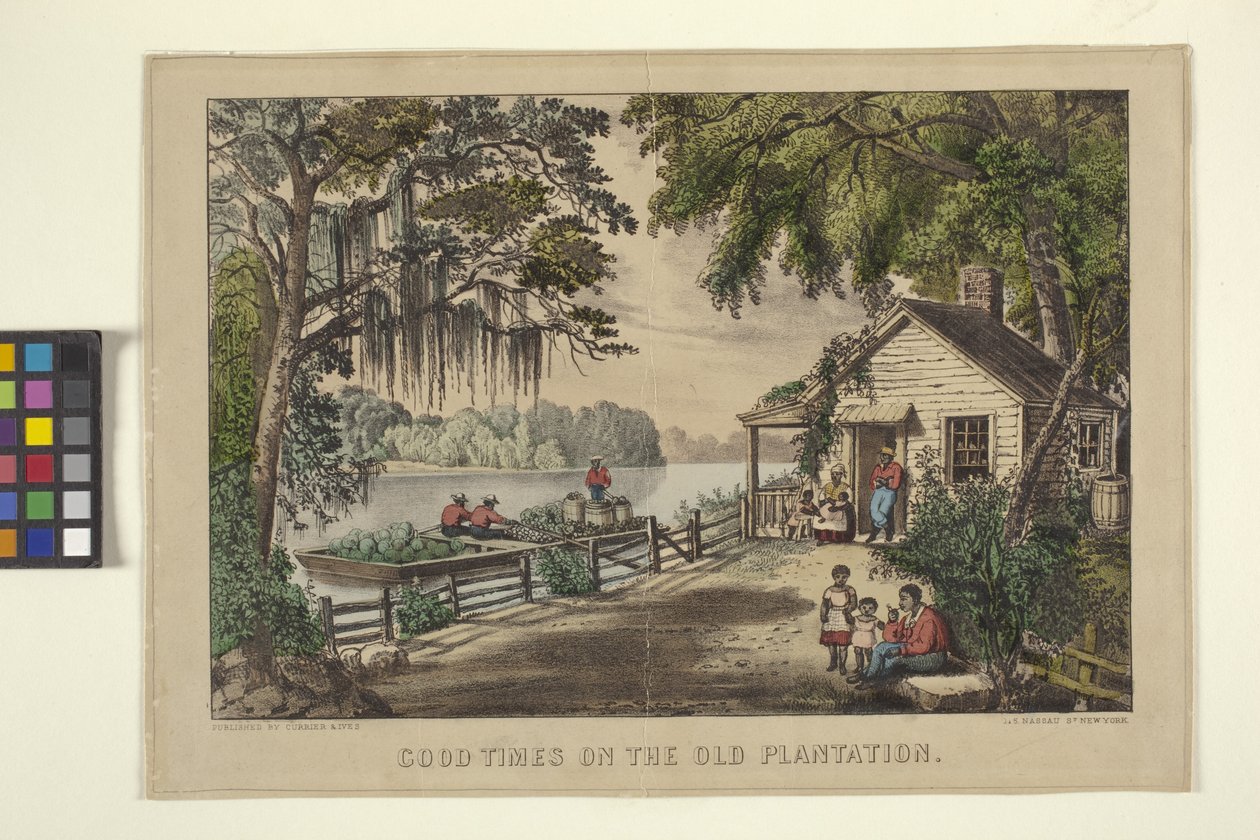 老种植园的美好时光》（手绘石版画） 作者 N. 和 Ives JM (1824 95) 库里尔