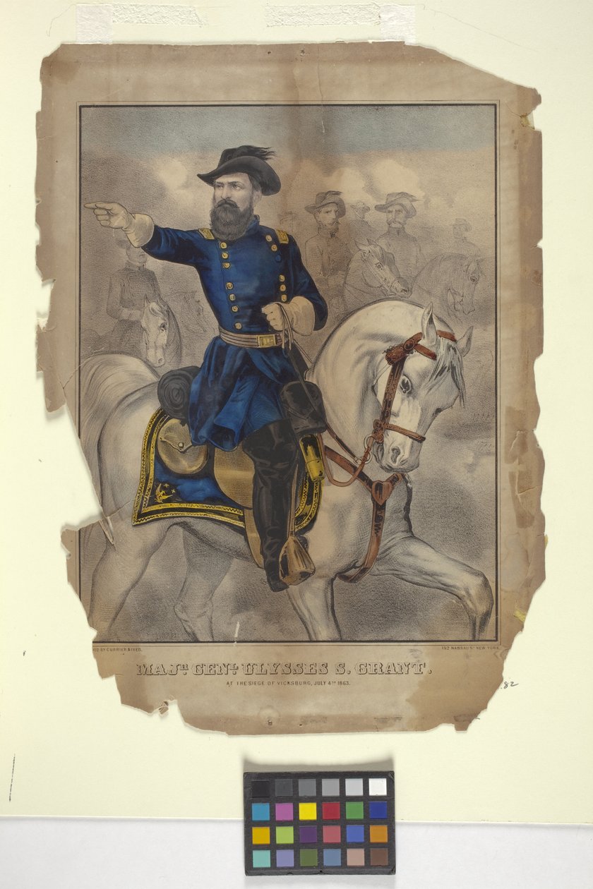 美国格兰特少将（手绘版画） 作者 N. 和 Ives JM (1824 95) 库里尔