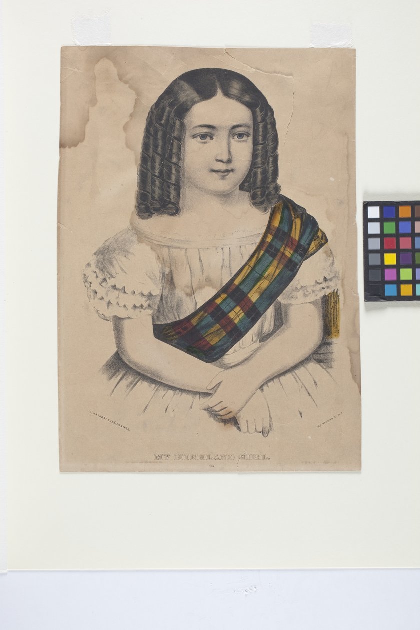 我的高地姑娘（手绘石版画） 作者 N. 和 Ives JM (1824 95) 库里尔