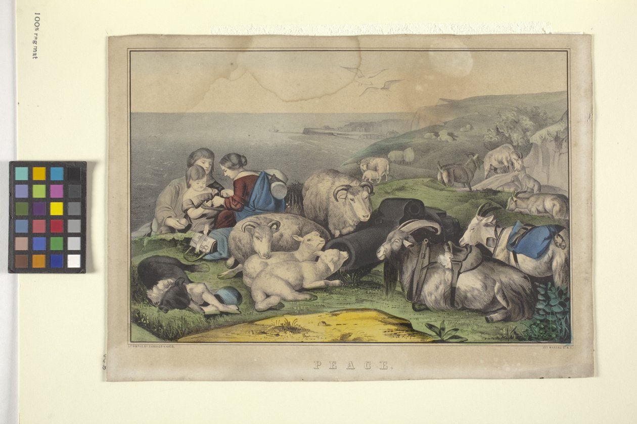 和平（手绘石版画） 作者 N. 和 Ives JM (1824 95) 库里尔