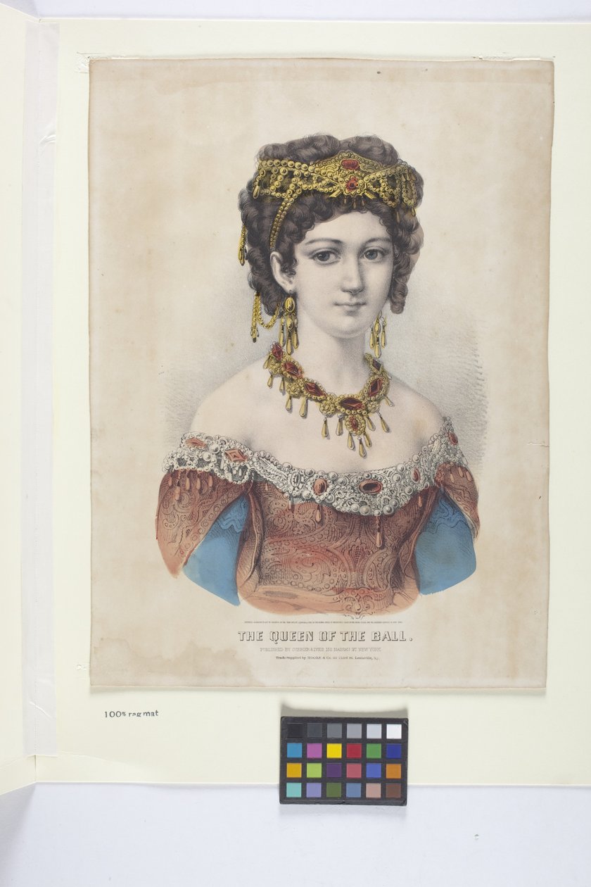 舞会女王（手绘石版画） 作者 N. 和 Ives JM (1824 95) 库里尔