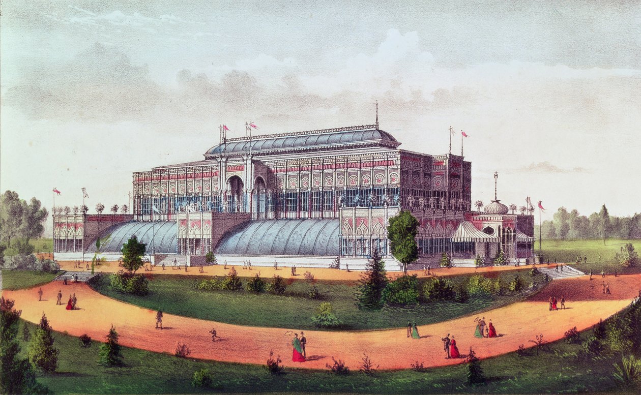 园艺大厅，美国大展百年展1876年 作者 N. and Ives，JM库里尔