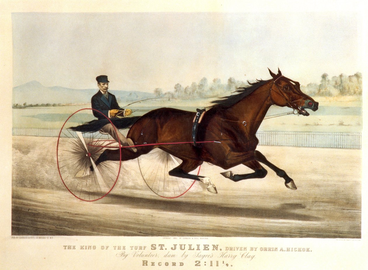 草坪之王，&39;圣Julien&39;，由Orrin A. Hickok驾驶，1880年（版画） 作者 N. and Ives，JM库里尔